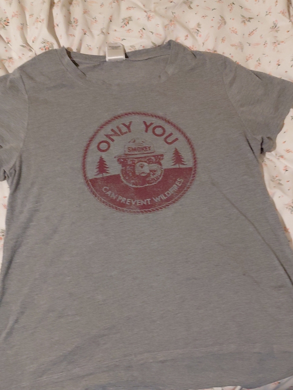 Smokey The Bear 'Only You' Grey Short Sleeve Tee